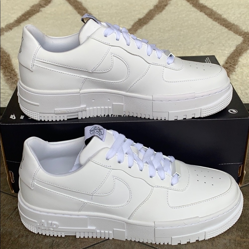 NIKE W AF1 PIXEL WHITE/WHITE-BLACK-SAIL - Picture 2 of 16